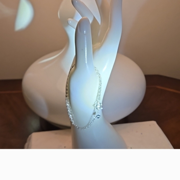 925 Sterling Silver Phoenix Tail Bracelet – Elegant & Minimalist Design About 8" - Picture 6 of 8